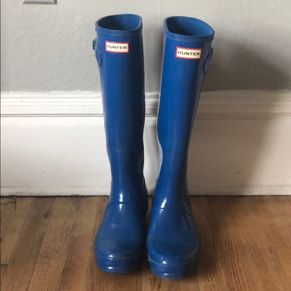Blue Hunter Rainboots Great Condition